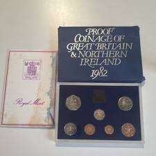 Royal Mint 1982 Proof Coinage of Great Britain & Northern Ireland Set (7 Coins)