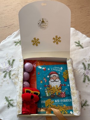 Wellness Weihnachten/Geschenkset/Fußmaske/Gesichtsmasken/Badekugeln