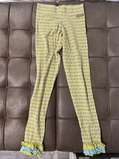 Matilda Jane size 14 Paint By Numbers Emerald Argyle Ruffle Leggings