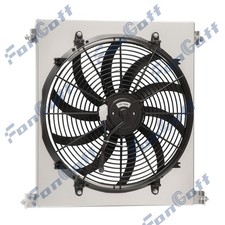 Aluminum Shroud 120w 16 Fan Fit 1932 Ford Model B 3.3l L4 Flathead V8 Engine.