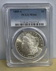1880 S MORGAN SILVER DOLLAR PCGS MS66