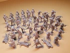 48 Figs – 3 Sets Vintage Marx D-Day Germans in Flat Lavendar/Gray
