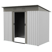 Metal Garden Tool Shed Backyard Outdoor Garage Storage with Dual Locking Doors