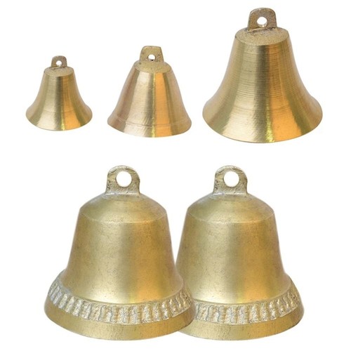 Small Brass Bell Cow Horse Sheep Grazing Copper Bells Loud Bronze Wind Chimes - Foto 7 di 12