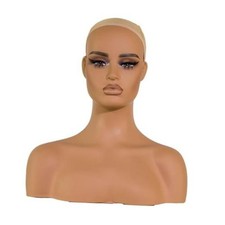 Mannequin Head with Shoulders Realistic Manikin Head with Freckles for Dc48-hlc