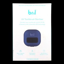 Bril UV LED Toothbrush Sterilizer Magnetic Blue Kills 99.9 Bacteria Recharg