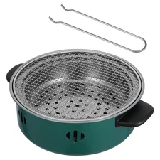  Bbq Tray for Grilling Reusable Pan Frying Stainless Steel Griddle