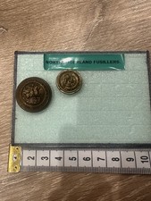 Northumberland Fusiliers buttons militaria maker marked first world war x2