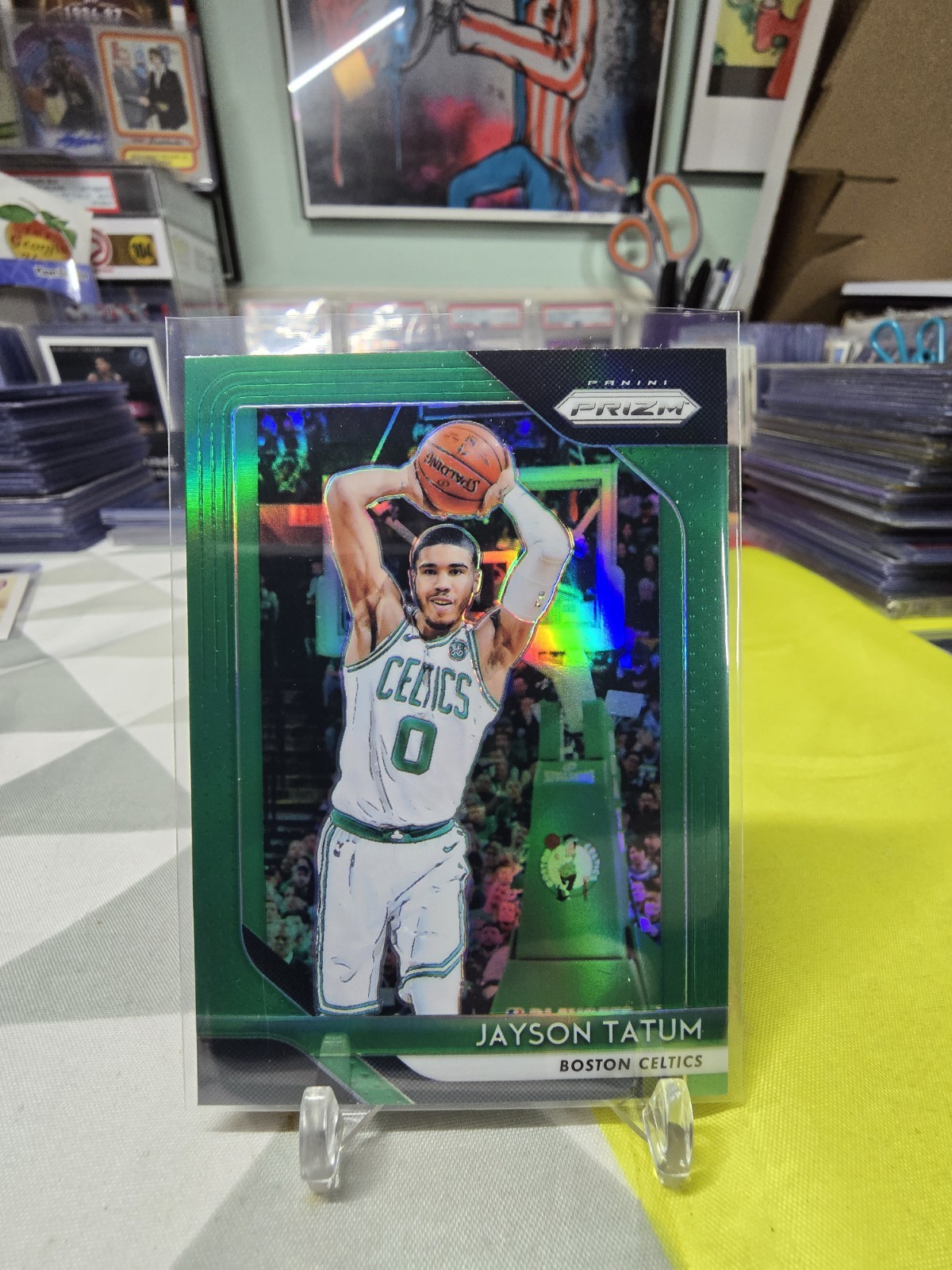 2018-19 Panini Prizm Jayson Tatum Green Prizm #118 Boston Celtics 2nd Yr.