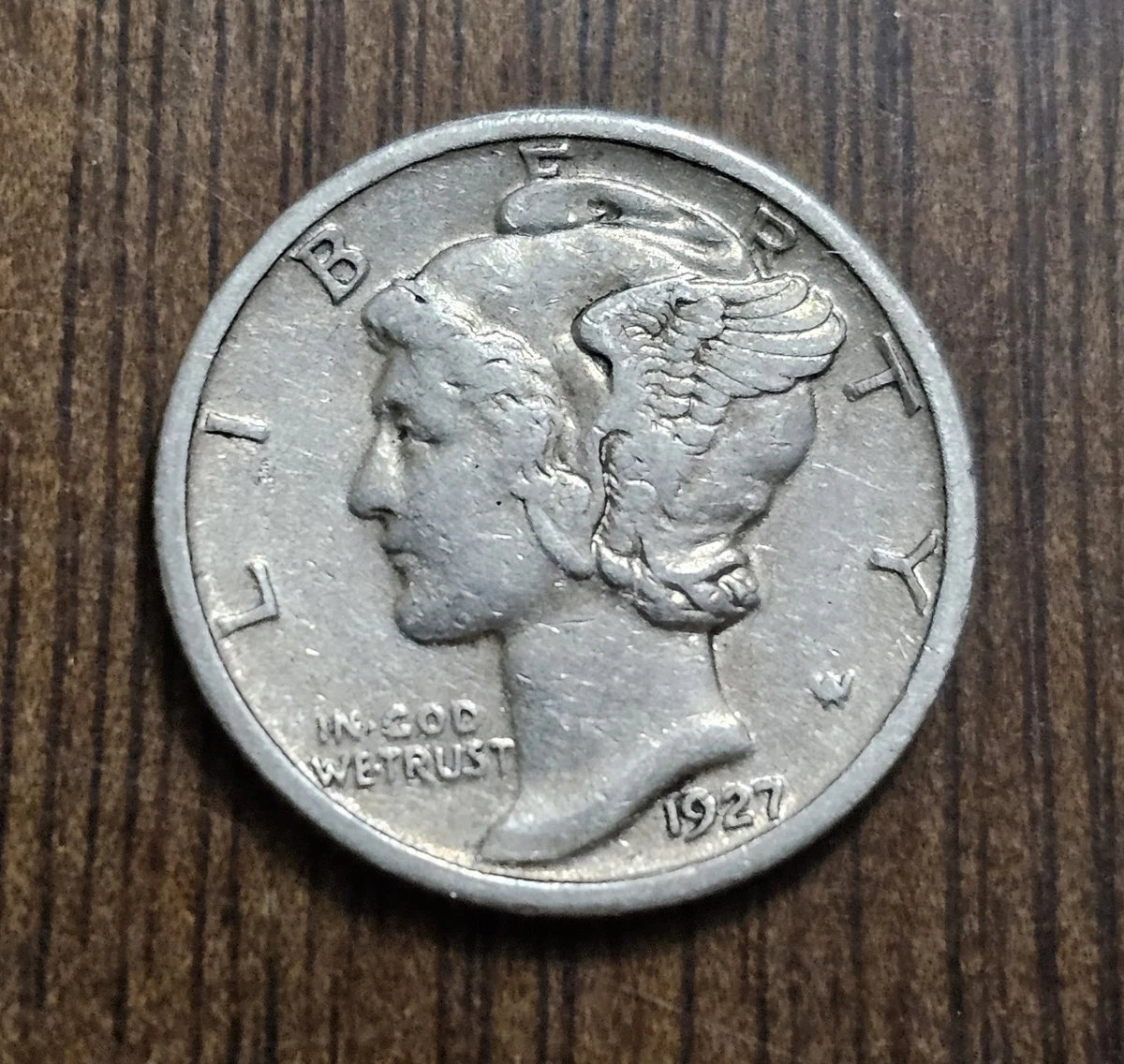 アメリカ　1927年　マーキュリーダイム銀貨　MS64 未使用+ NGC アメリカ 1927年 マーキュリーダイム銀貨 MS64 未使用+ NGC アメリカ