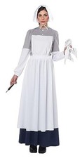 womens War Nurse Adult Costume X-Small White/Gray