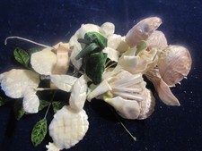 Vtg Millinery Flower Leaf Collection Velvet Tan Ecru Green 1-2 1/2" Leaves H5673