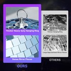 16" Disco Ball Large Mirror Ball Glass Tiles for Wedding DJ Stage Event Blue — photo 8
