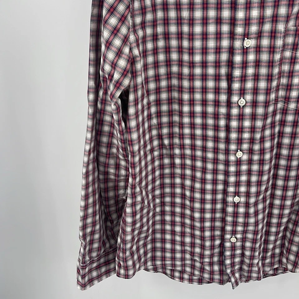 Camisa de vestir Jack Spade Bleeker Street a cuadros larga para dormir con botones talla M Foto 3 de 4
