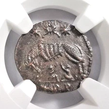 She-Wolf Twins Constantine NGC Ch XF Roman Empire Nummus Remus Epfig Hoard
