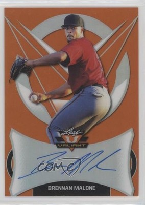 2019 Leaf Valiant Orange Prismatic 1/35 Brennan Malone #BA-BM1 Auto b8h