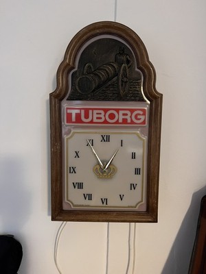 Vintage Tuborg Beer elektrische Leuchtuhr von 1979 - Made in Belgium