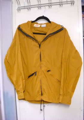 Vintage Kelty Wind Breaker Rain Jacket Zip Up Golden Brown Size XS Hiking