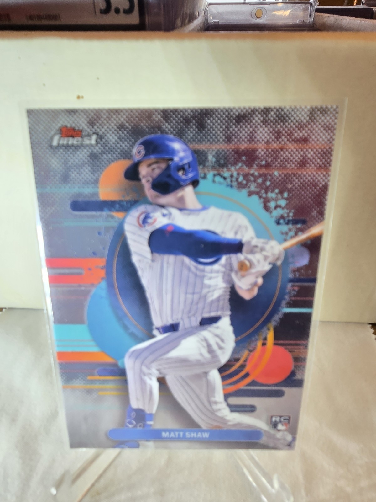 2025 Topps Finest Uncommon - Matt Shaw (RC) #162 - Chicago Cubs - 3d
