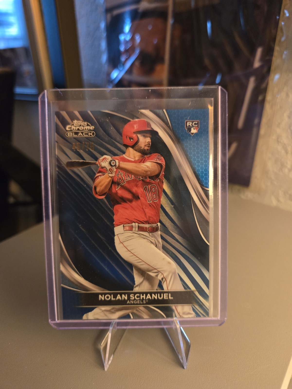 💫 Nolan Schanuel(RC)- 2024 Topps Chrome Black (Blue) #45/75 #Angels 💫