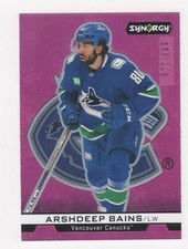2024-25 UD SYNERGY HOCKEY NHL IMPRESSIONS MAGENTA 572/599 ARSHDEEP BAINS CANUCKS