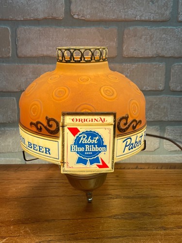 Vintage Pabst Blue Ribbon Beer Motion Heat Lamp Wall Sconce Rotating