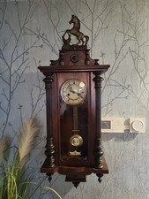 Antique Vienna Regulator Wall Clock, likely of German origin 