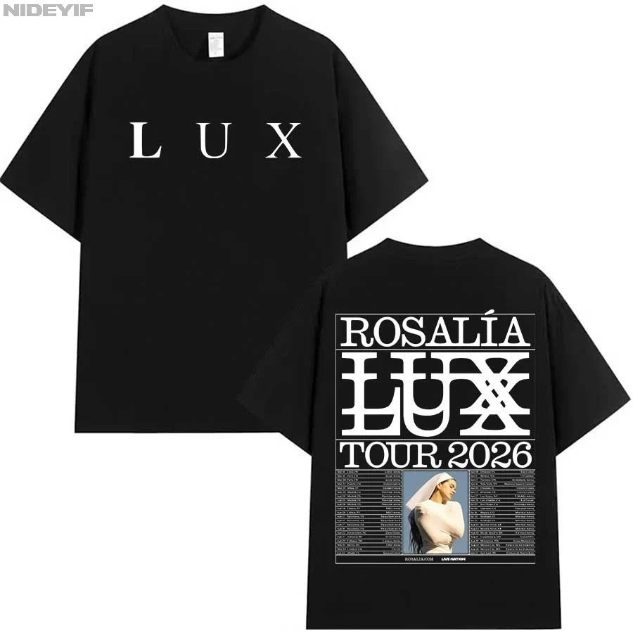 2 Sides ROSALÍA 2026 TOUR Lux Album ROSALIA Black T-Shirt TH519 | eBay