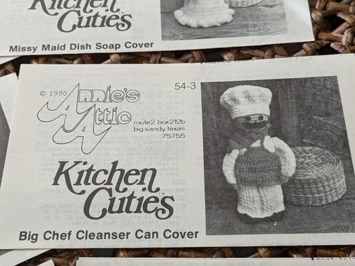 Annie's Attic KITCHEN CUTIES: 7er Set Vintage Häkelanleitungen, EVC - Bild 5 von 9