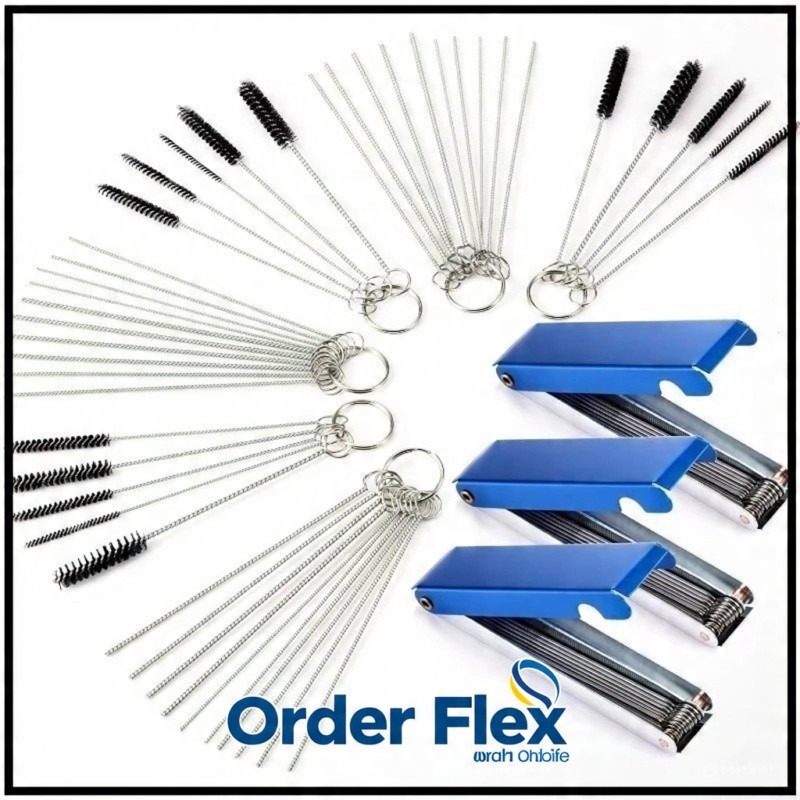 Carburetor Cleaning Kit Carb Dirt Jet Cleaner Tools 20 Needle 13 Wires Brush.