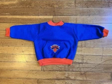 VINTAGE Mighty Mac Sports New York Knicks Fleece Sweater 18M Blue 90s