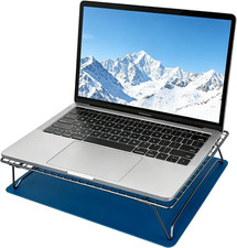 Adjustable Laptop Stand for Desk with Mouse Pad, Ergonomic Metal Foldable Laptop