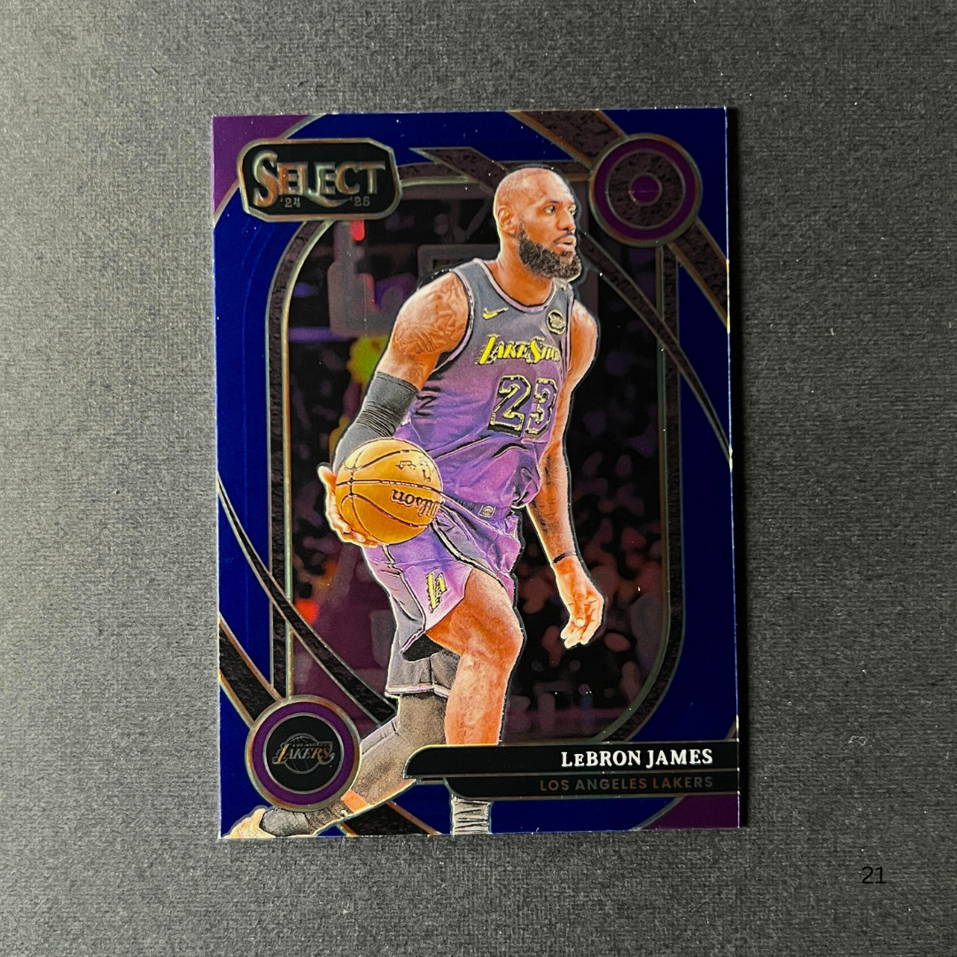 2024-25 Panini Select-Courtside LeBron James #241 Blue Prizm-Los Angeles Lakers