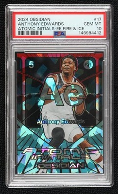 2024-25 Obsidian Electric Etch Fire & Ice 5/30 Anthony Edwards PSA 10 GEM MT z6j