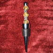 Handmade Beaded Wine Bottle Stopper Winestopper Glass Beads NWOT