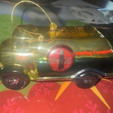 Ancien camion de livraison en verre soufflé Coca Cola ornement de Noël 1997