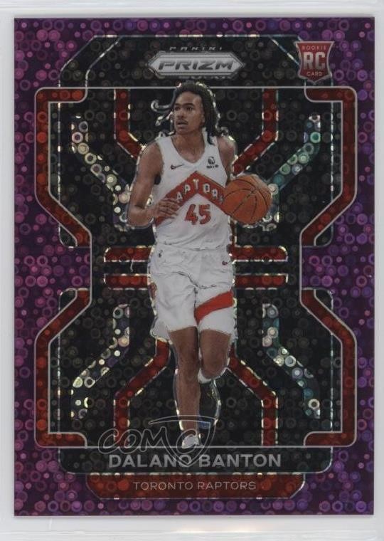 2021-22 Panini Prizm Fast Break Purple Prizm /75 Dalano Banton #328 Rookie RC