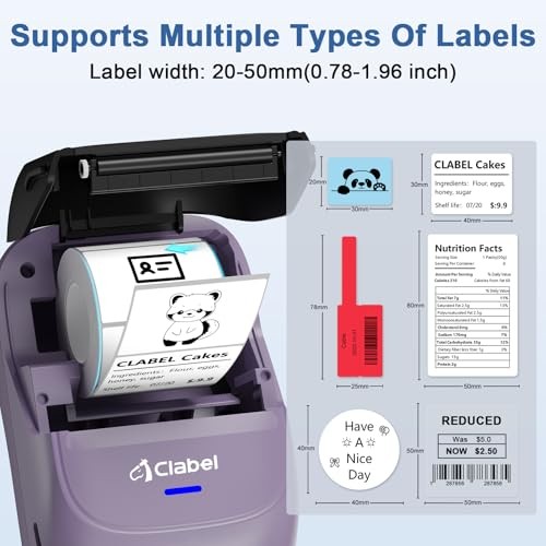 Inkless Handheld Barcode Label Maker Machine with 221B Tape Printer