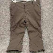 Wrangler ATG Pants Mens 42x30 Brown Outdoor Hiking Stretch Zip Pocket Nylon