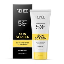 RENEE Pore Minimizing Sunscreen Spf 50 With 5 Hyaluronic Acid 2 Niacinamide