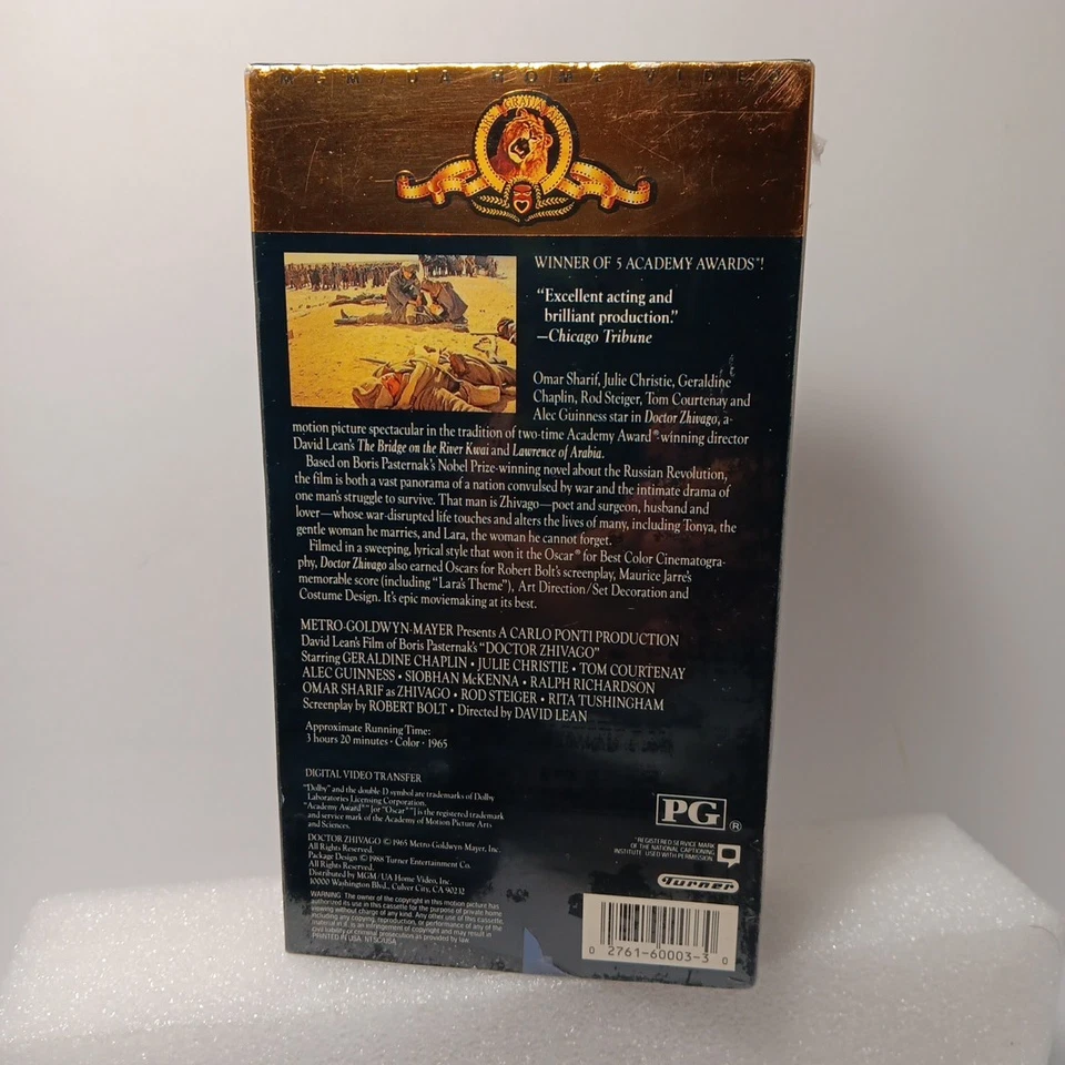 New VHS Tape Doctor Zhivago 1965 Release 2-Tape Set 3 Hours 20 Minutes Run Time - Image 2 of 4