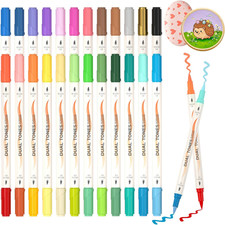 48 Colors Dual Tone Acrylic Paint Markers 24Pack Acrylic Paint Pens Set For Rock