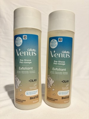 (2pk) NEW Gillette Venus pre shave exfoliant w/OLAY (6.7fl Oz) Sea Salt Smooth
