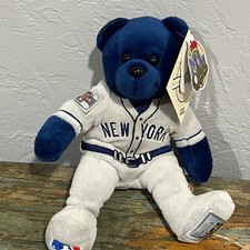 NWT Vintage New York Yankees Team Beans Authentic MLB 8" Bear Beanie Plush