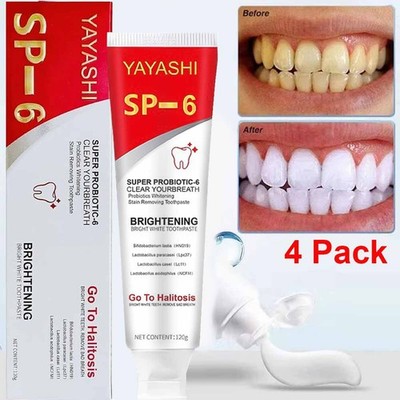 SP-6 Probiotic Whitening Toothpaste Quick Brightening Removes Bad Breath Fresh