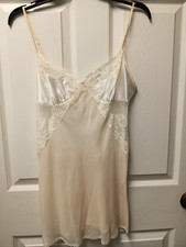 Victoria Secret Silk Shell Pink Lace Sequins Mesh Satin Gown Chemise S Short
