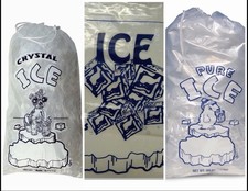 ICE BAGS VARIETY 60 BAGS 20 Bags 20Lb, 20 Bag 10Lb, 20 Bag 8Lb W/ Drawstring  
