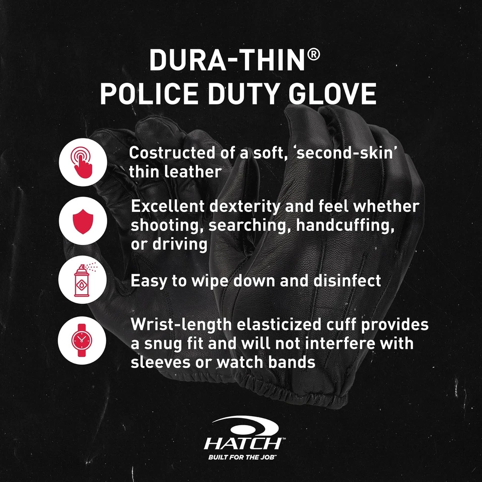 Guante HATCH Dura-Thin Search Duty, negro, XX-grande grande Foto 4 de 4