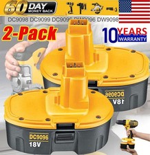 2 PACK 18V Battery For Dewalt 18 VOLT XRP DC9096 DC9098 Ni-MH DC9099 NEW