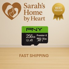 256GB Premier-X Class 10 U3 V30 microSDXC Flash Memory Card - 100MB/s, Class ...